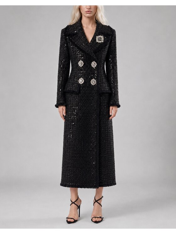 PHILIPP PLEIN PHILIPP PLEIN Zimný kabát 31269 Čierna Loose Fit