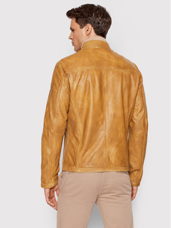 Milestone Milestone Lederjacke MS-Monza 211008 60095 Braun Regular Fit