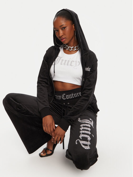 Juicy Couture Juicy Couture Mikina Robertson JCBAS125805 Čierna Regular Fit
