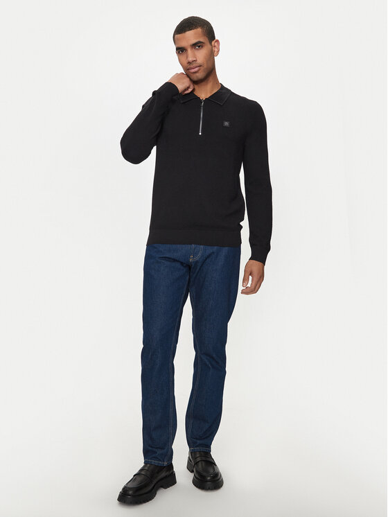 HUGO Hugo Pulover Sastoon 50516640 Črna Slim Fit