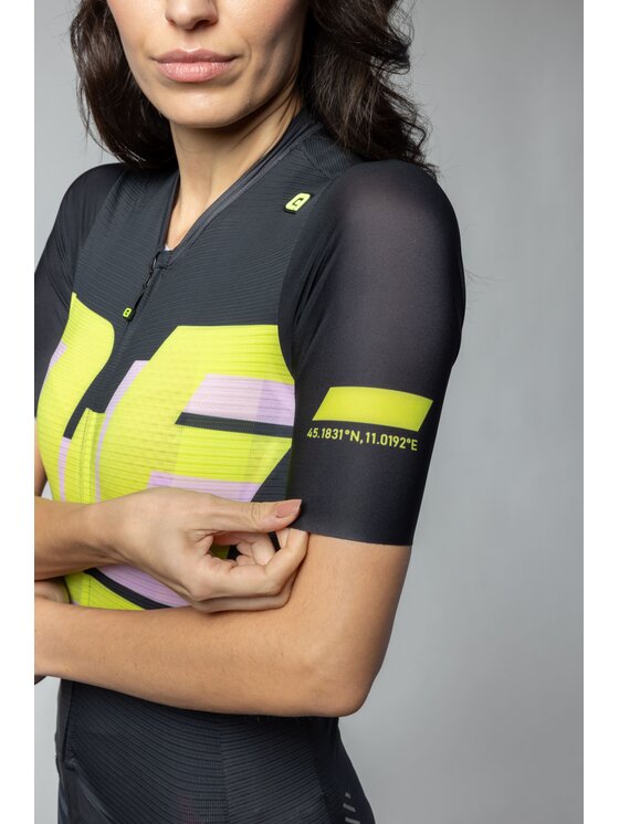 Alé Cycling Alé Cycling Koszulka rowerowa PR-E Sauvage Czarny Fitted Fit