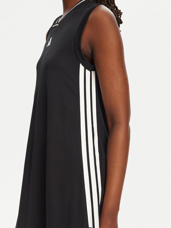 adidas adidas Každodenné šaty Tiro Cut 3-Stripes Soft Mesh JG4118 Čierna Regular Fit