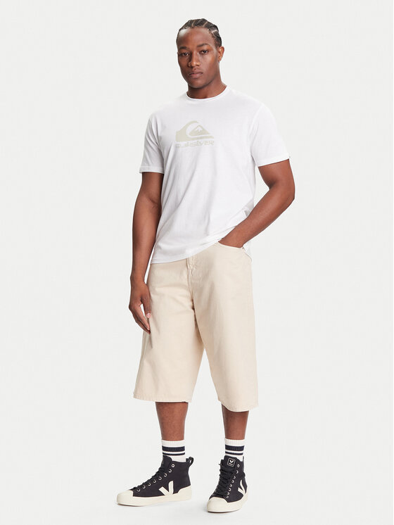 Quiksilver Quiksilver Majica Ev Comp Logo EQYZT08182 Bela Regular Fit