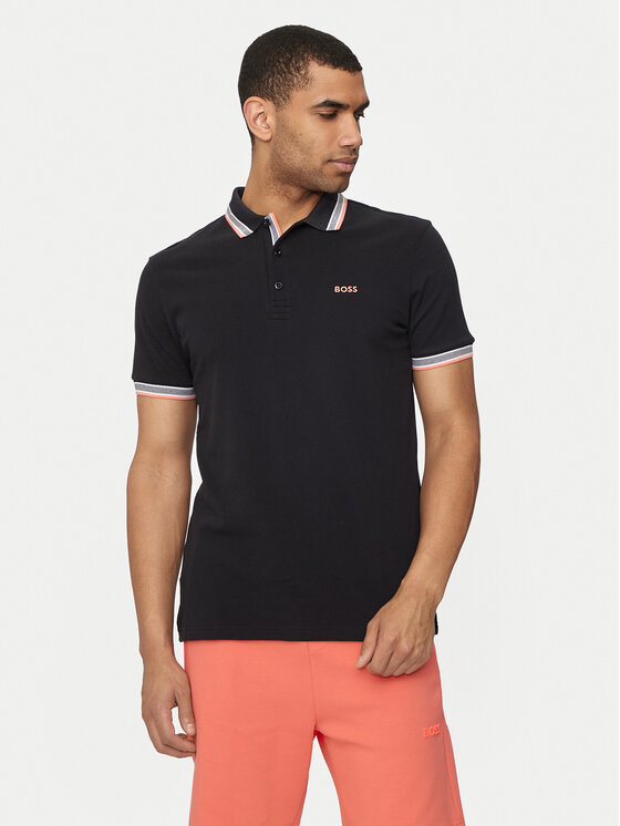 Boss Polo Paddy 50469055 Melns Regular Fit