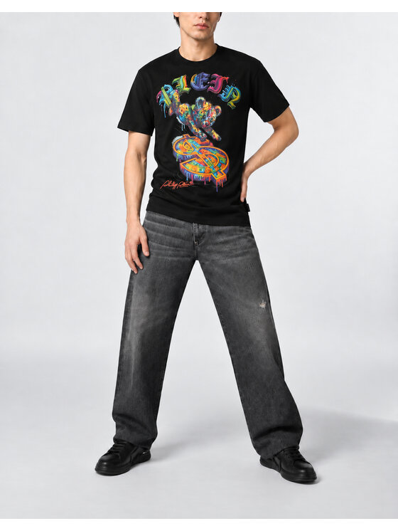 PHILIPP PLEIN PHILIPP PLEIN Tričko 31107 Čierna Regular Fit