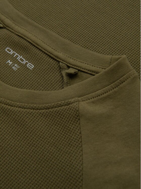 Ombre Ombre Longsleeve OM-LSCL-0109 Khaki Regular Fit