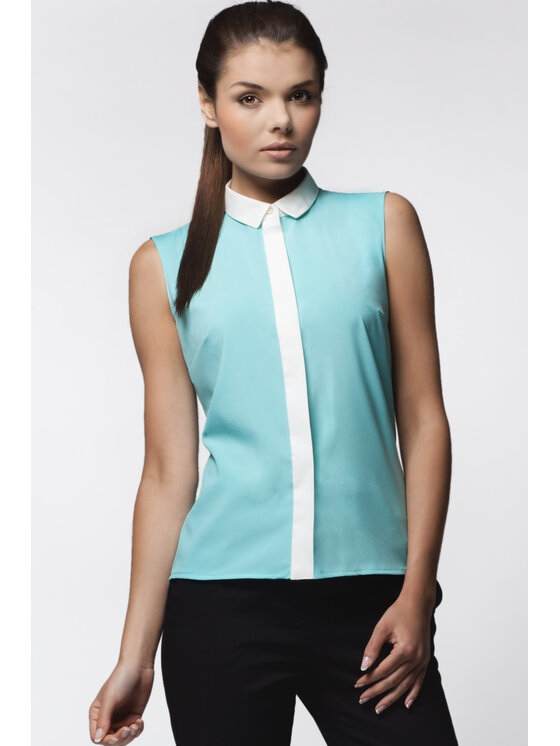 Awama Awama Koszula A023 Niebieski Basic Fit