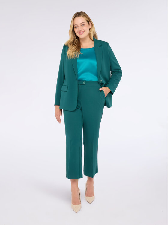 Fiorella Rubino Fiorella Rubino Pantaloni di tessuto P174L002196N024 Verde Flare Fit