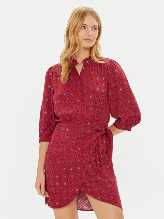 Pepe Jeans Každodenné šaty Picci PL953611 Červená Regular Fit