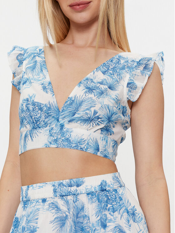 Iconique Iconique Blúz Linda IC24-052 Kék Slim Fit