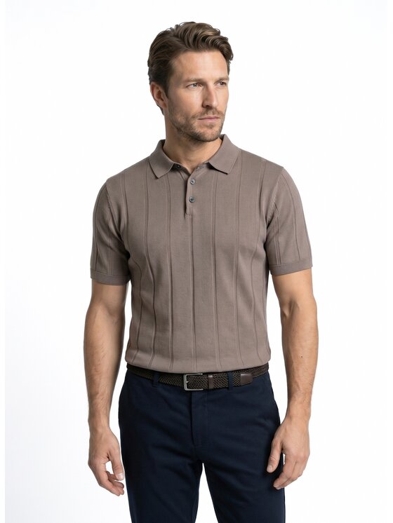 Pako Lorente Pako Lorente Polo P26WF-TX-005 Szary Regular Fit