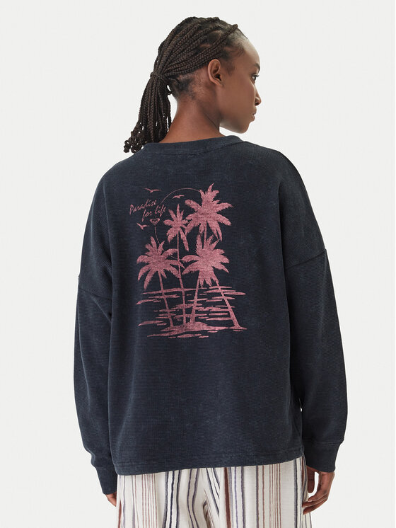 Roxy Roxy Blúz Eastside Midweight ERJKT04381 Fekete Boxy Fit
