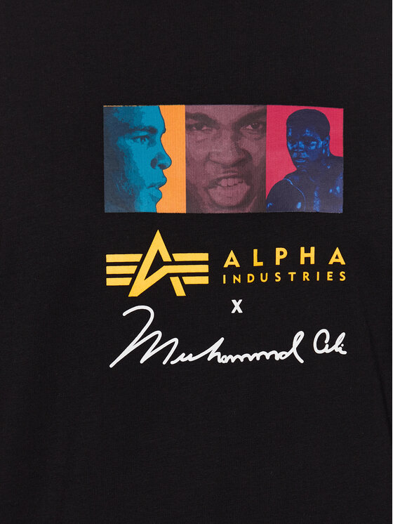 Alpha Industries Alpha Industries T-shirt Muhammad Ali Pop Art 136518 Crna Regular Fit