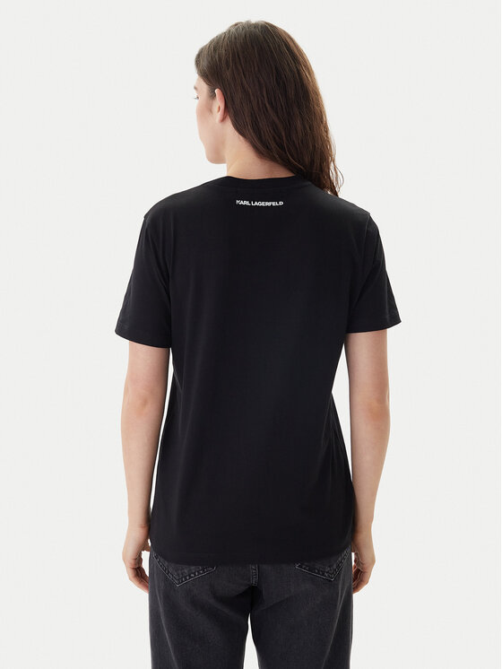KARL LAGERFELD KARL LAGERFELD Tričko B1W17091 Čierna Regular Fit