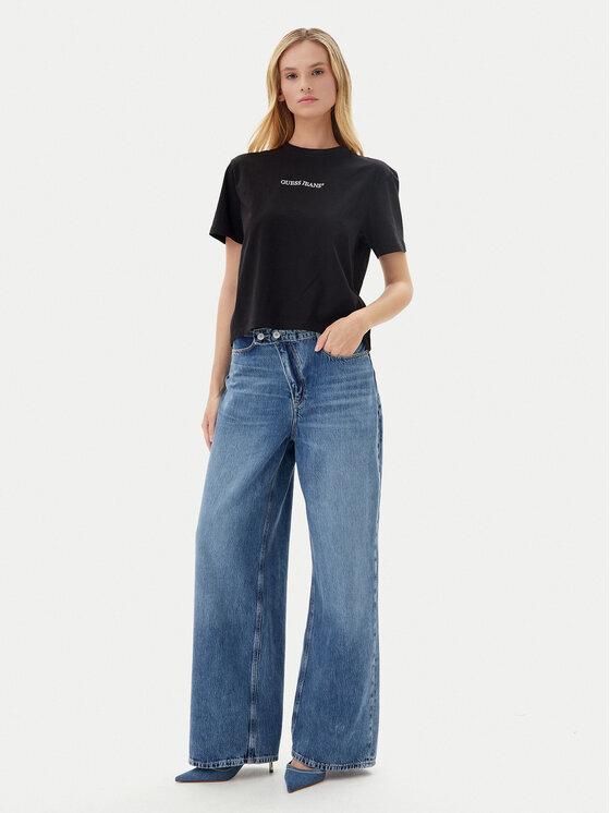 Guess Jeans Guess Jeans Футболка W5RI4 2K8HM0 Чорний Regular Fit