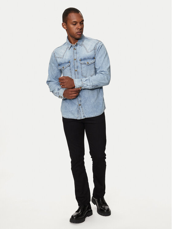 Versace Jeans Couture Versace Jeans Couture džínová košile 76GAL250 Modrá Regular Fit