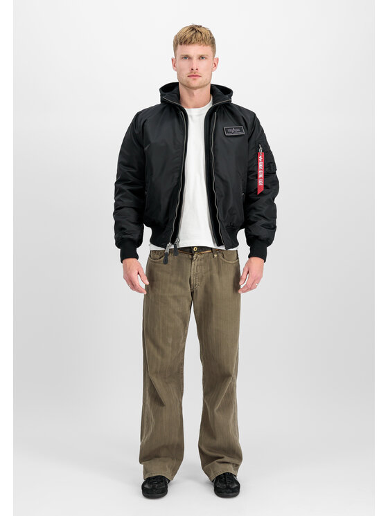 Alpha Industries Alpha Industries Kurtka bomber MA-1 D-Tec Hood Bomber Jacket Czarny Slim Fit