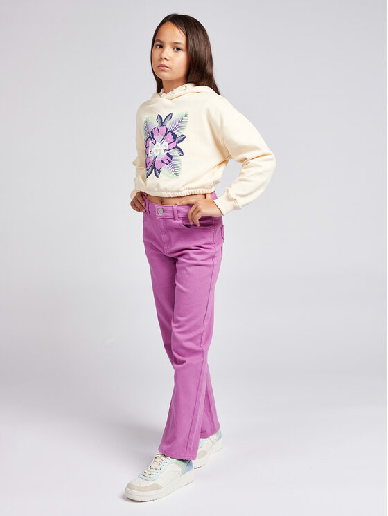 Lee Lee Majica dugih rukava Floral Oversize LEG5089 Écru Oversize