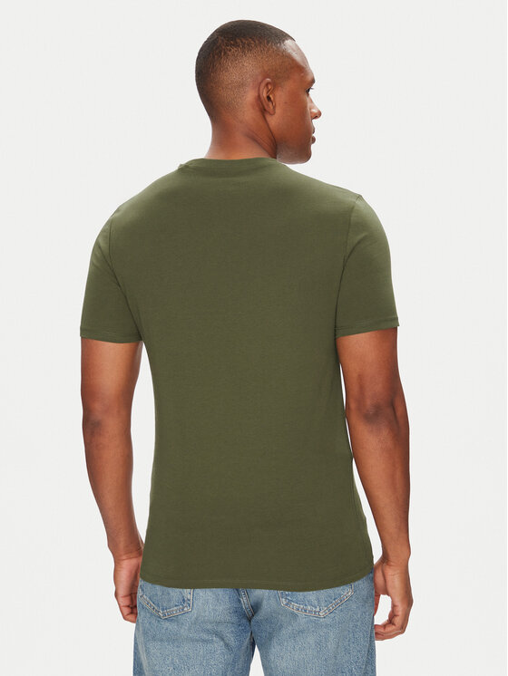 Guess Guess Tričko M2YI36 I3Z14 Zelená Slim Fit