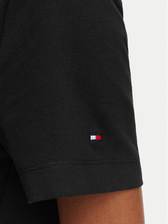 Tommy Hilfiger Tommy Hilfiger T-Shirt Th Script WW0WW49941 Μαύρο Regular Fit