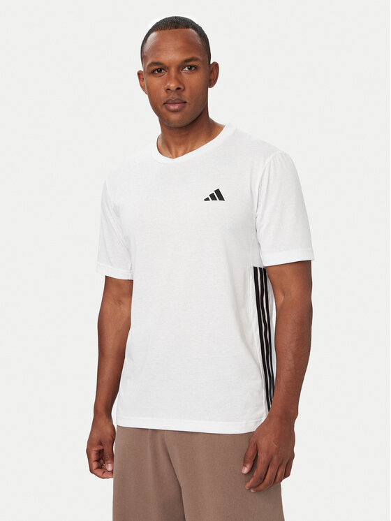 adidas Tricou tehnic Workout Essentials FEELREADY 3-Stripes KD0606 Alb Regular Fit