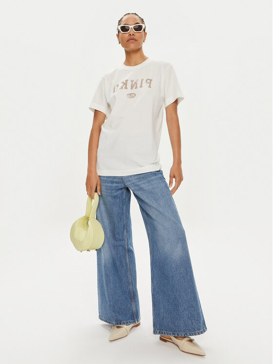 PINKO Pinko Majica Tiramisu 104269 Bela Reglan Fit