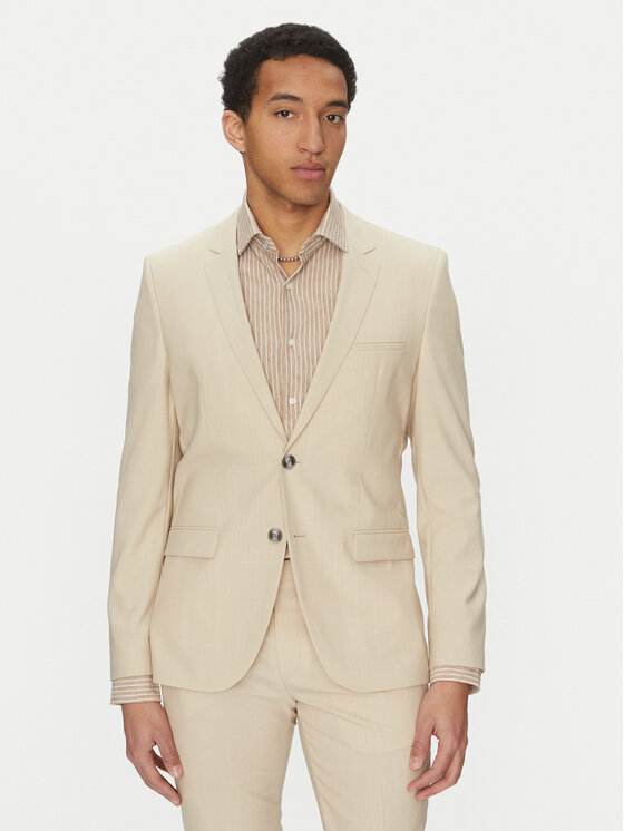 HUGO HUGO Garnitur Arti/Hesten232X 50540341 Beżowy Extra Slim Fit