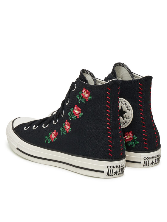 Converse Converse Кецове Chuck Taylor All Star Rose Cross Stitch A13657C Черен