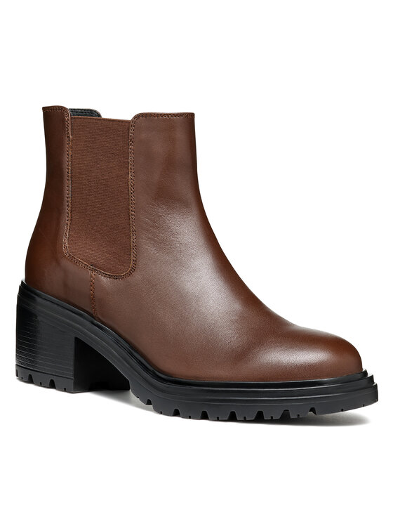 Geox Geox Kotníková obuv s elastickým prvkem D Damiana D16QCE 043NH C6006 Hnědá