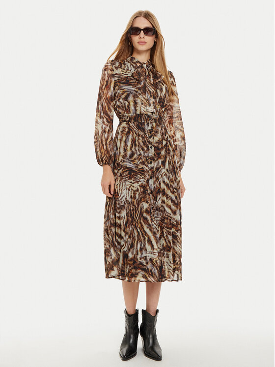 Liu Jo Liu Jo Рокля тип риза WF4373 T4184 Кафяв Regular Fit