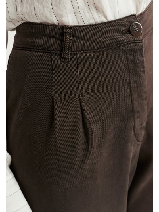 TATUUM TATUUM Spodnie materiałowe ZOKI Brązowy Loose Fit