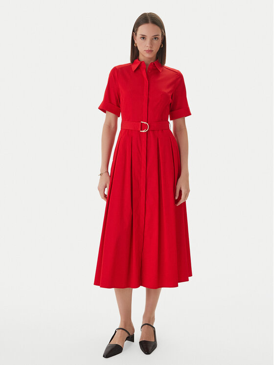 LOLA CASADEMUNT LOLA CASADEMUNT Srajčna obleka LS2616089 Rdeča Regular Fit