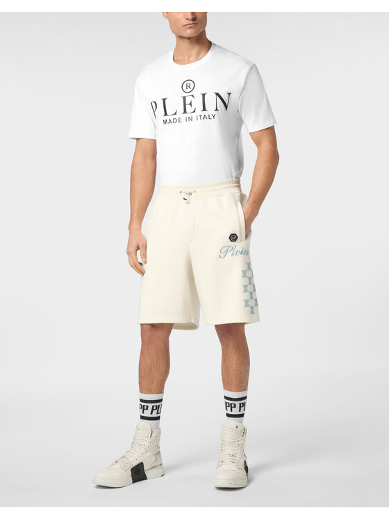PHILIPP PLEIN PHILIPP PLEIN Szorty sportowe 24337 Biały Jogger Fit