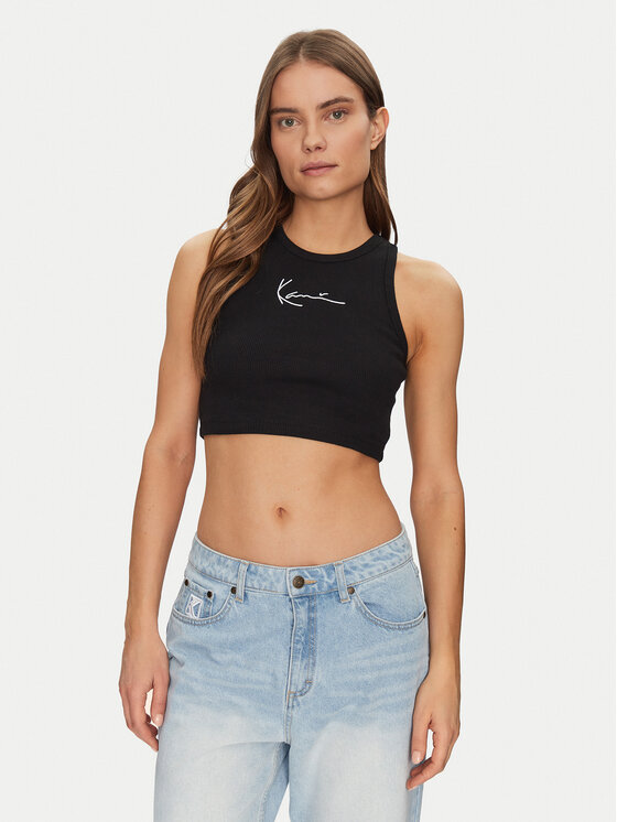 Karl Kani Top 6131303 Čierna Cropped Fit