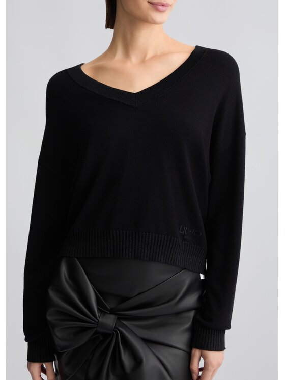 Liu Jo Liu Jo Sweter TA5062MS49I22222 Czarny Regular Fit