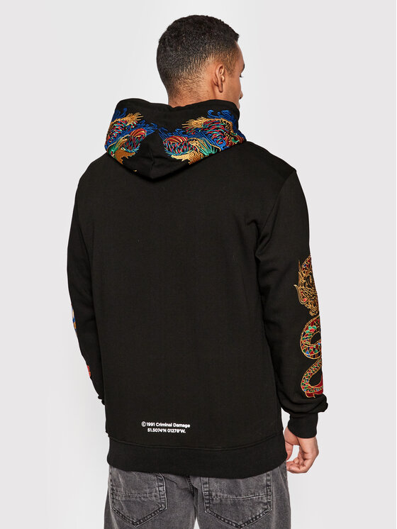 Criminal Damage Criminal Damage Μπλούζα Gold Dragon GDHWB21 Μαύρο Oversize
