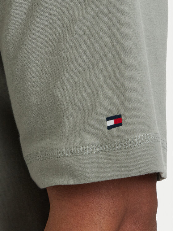 Tommy Hilfiger Tommy Hilfiger Marškinėliai UM0UM03643 Šviesiai žalia Regular Fit