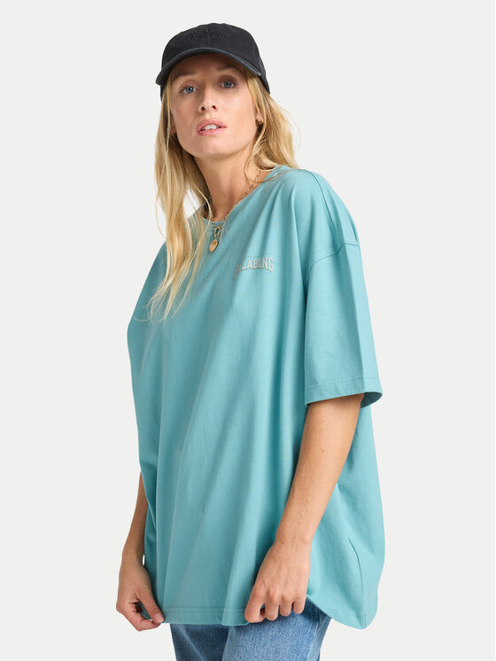 Billabong Billabong T-Shirt Reach For Sunshine EBJZT00478 Τυρκουάζ Loose Fit