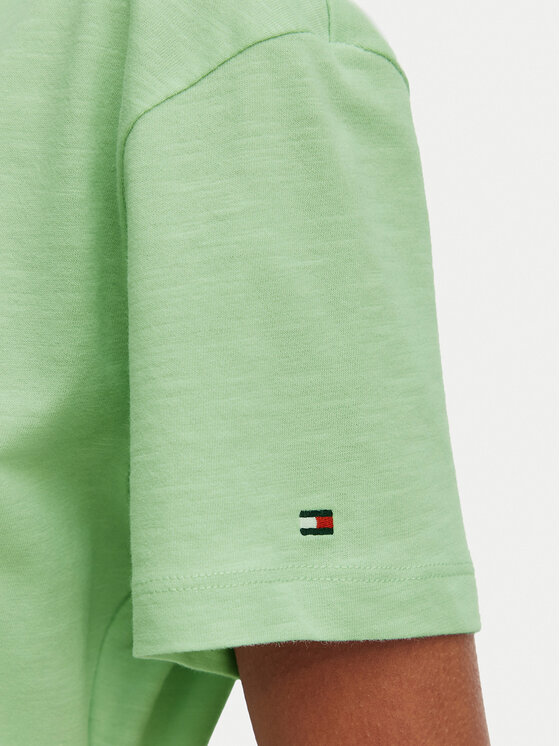 Tommy Hilfiger Tommy Hilfiger Póló WW0WW49256 Világoszöld Relaxed Fit