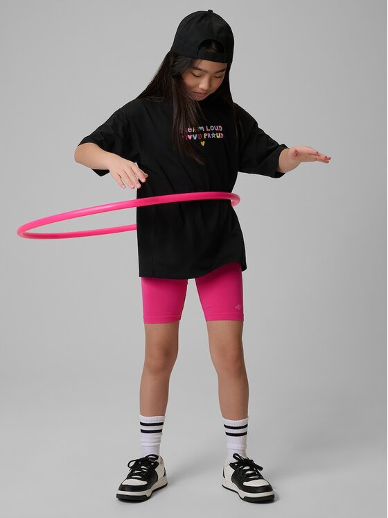 4F 4F T-Shirt 4FJRSS26TTSHF4137-20S Czarny Loose Fit
