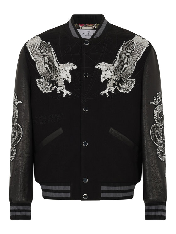 PHILIPP PLEIN PHILIPP PLEIN Kurtka bomber 29011 Czarny Regular Fit