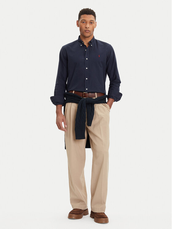 Polo Ralph Lauren Polo Ralph Lauren Cămașă Bsr 710772290 Bleumarin Custom Fit