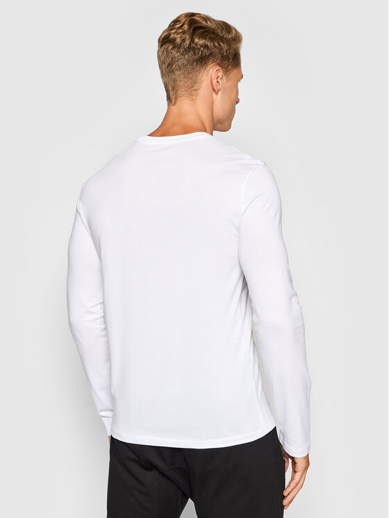 Armani Exchange Armani Exchange Longsleeve 8NZTCH Z8H4Z 1100 Biały Slim Fit