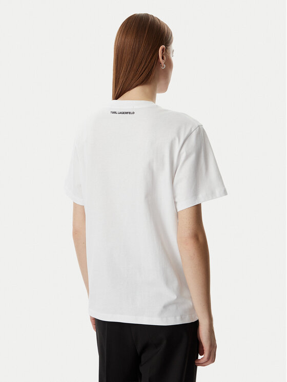 KARL LAGERFELD KARL LAGERFELD T-Shirt B2W17081 Bílá Regular Fit