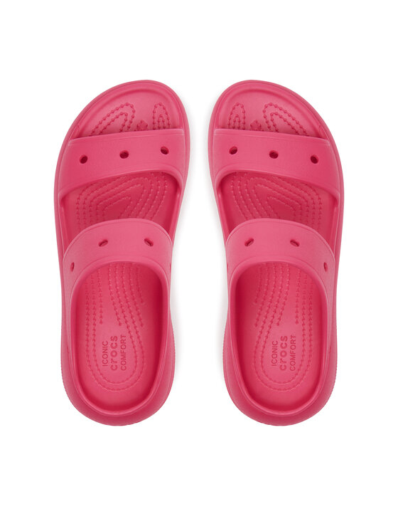 Crocs Crocs Παντόφλες Classic Crush Sandal 207670 Ροζ