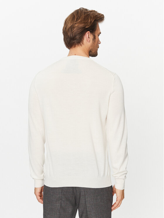 BOSS Boss Sweter Botto-L 50476364 Écru Regular Fit
