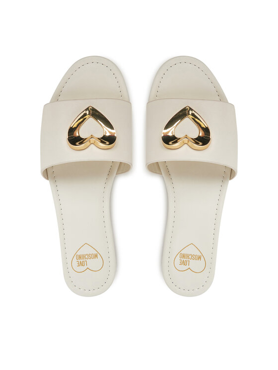 LOVE MOSCHINO LOVE MOSCHINO Şlapi JA28161G0MIA0102 Écru