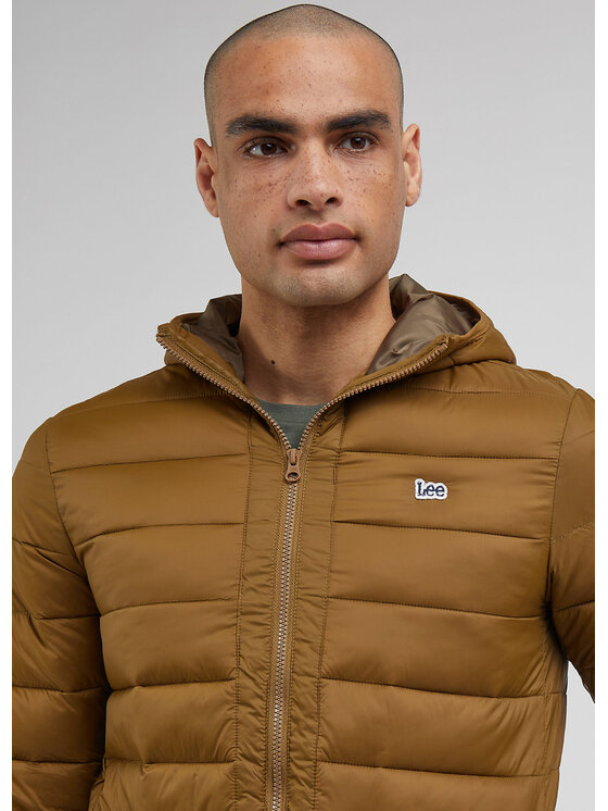 Lee Lee Kurtka przejściowa LIGHT PUFFER JACKET Brązowy Regular Fit