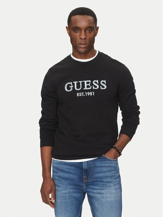 Guess Felpa M5GQ08 KCN01 Nero Regular Fit, taglia : S