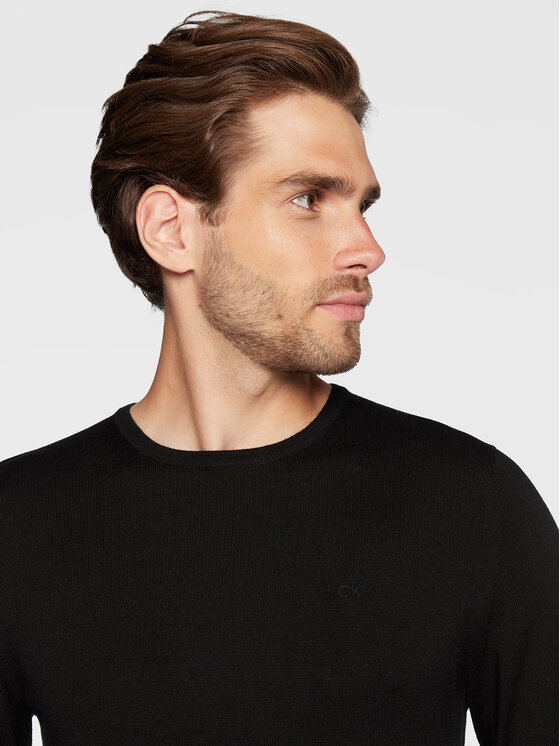 Calvin Klein Calvin Klein Sweter Superior K10K109474 Czarny Regular Fit